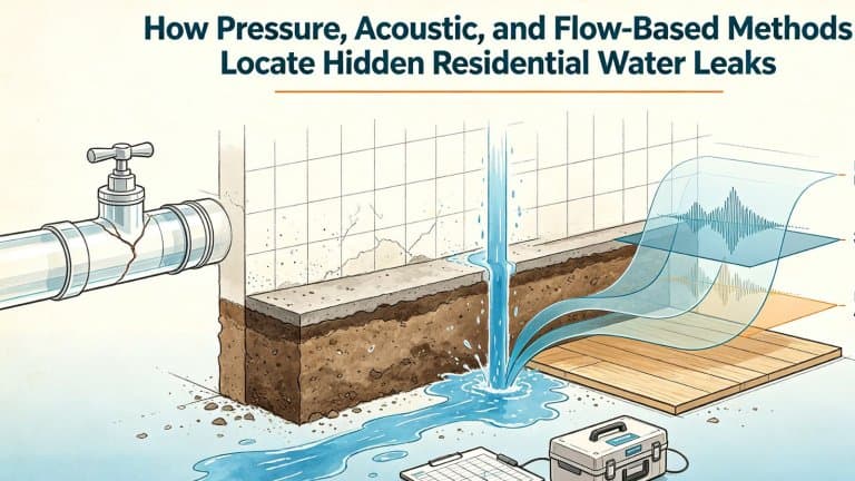 How Pressure, Acoustic, and Flow-Based Methods Locate Hidden Residential Water Leaks
