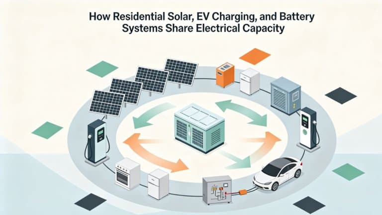 How Residential Solar, EV Charging, and Battery Systems Share Electrical Capacity