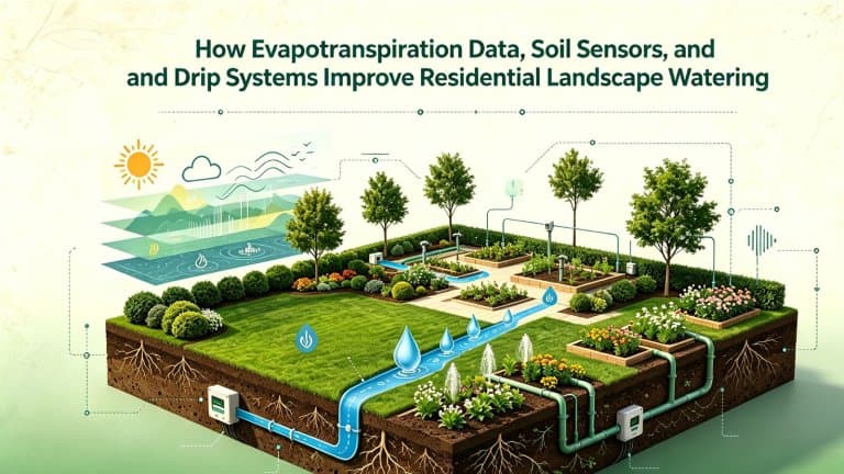 How Evapotranspiration Data, Soil Sensors, and Drip Systems Improve Residential Landscape Watering